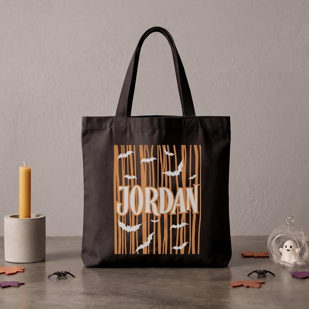 Personalized Halloween Canvas Tote Bag