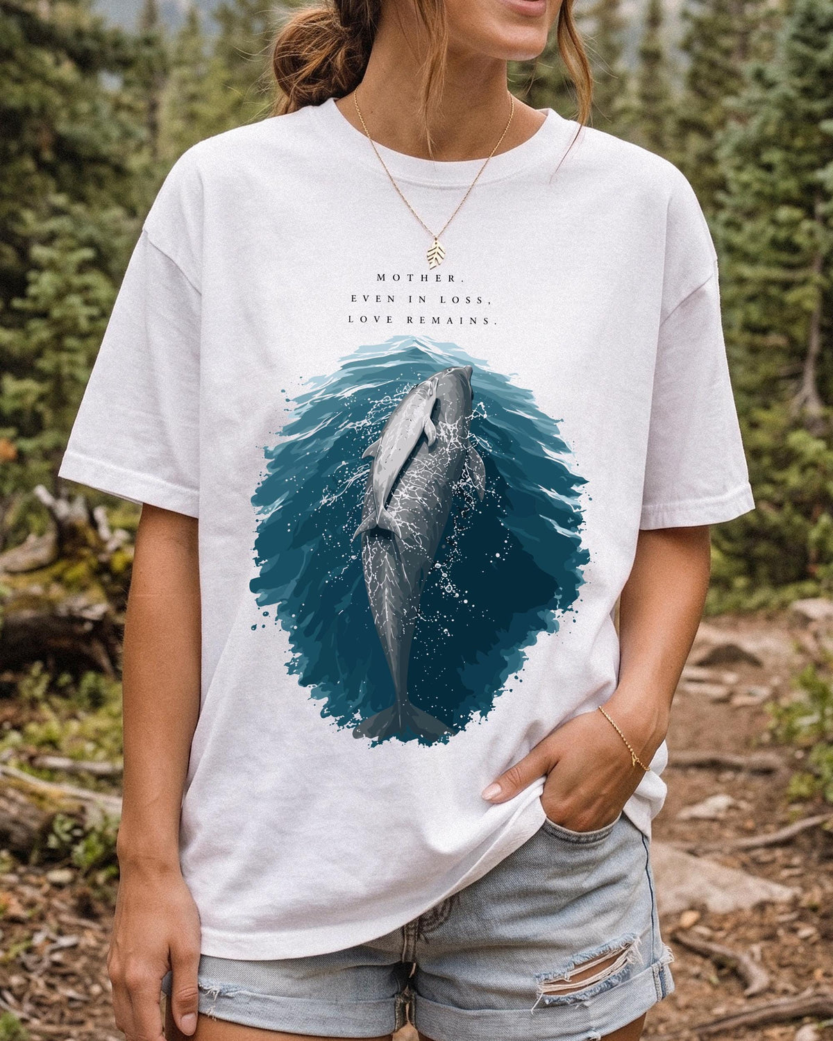 Dolphin & Sea Comfort Colors® Shirt, Ocean Animal T-shirt, Nature Lover Gift Tee