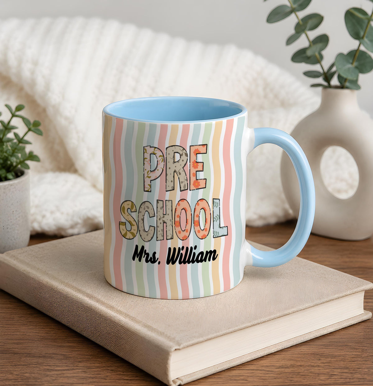 Custom Name Coffee Mug for Pre-K & Elementary Teachers