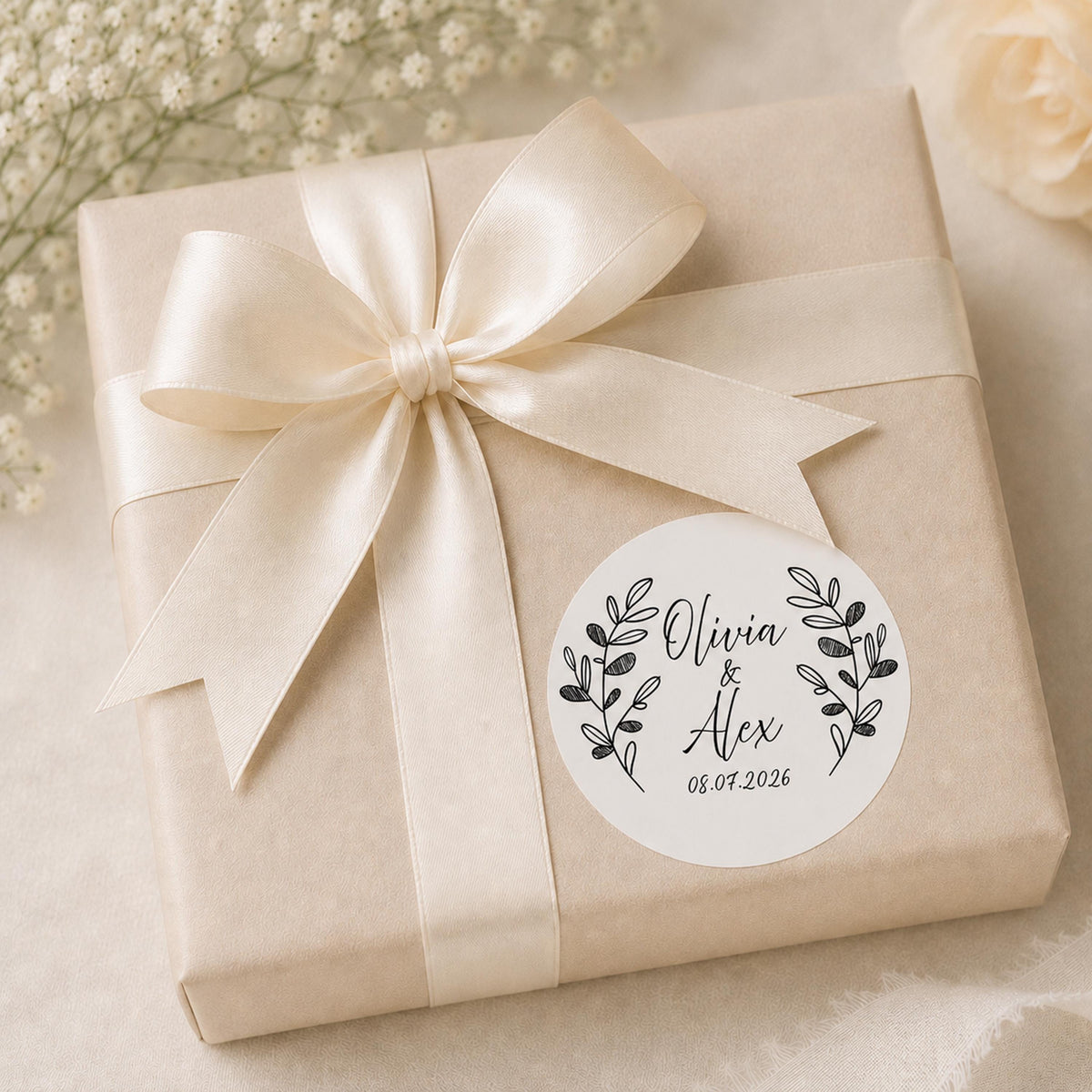Personalized Favor Stickers, Custom Thank You Labels, Floral Wedding, Birthday Gift, Bridal Shower Stickers