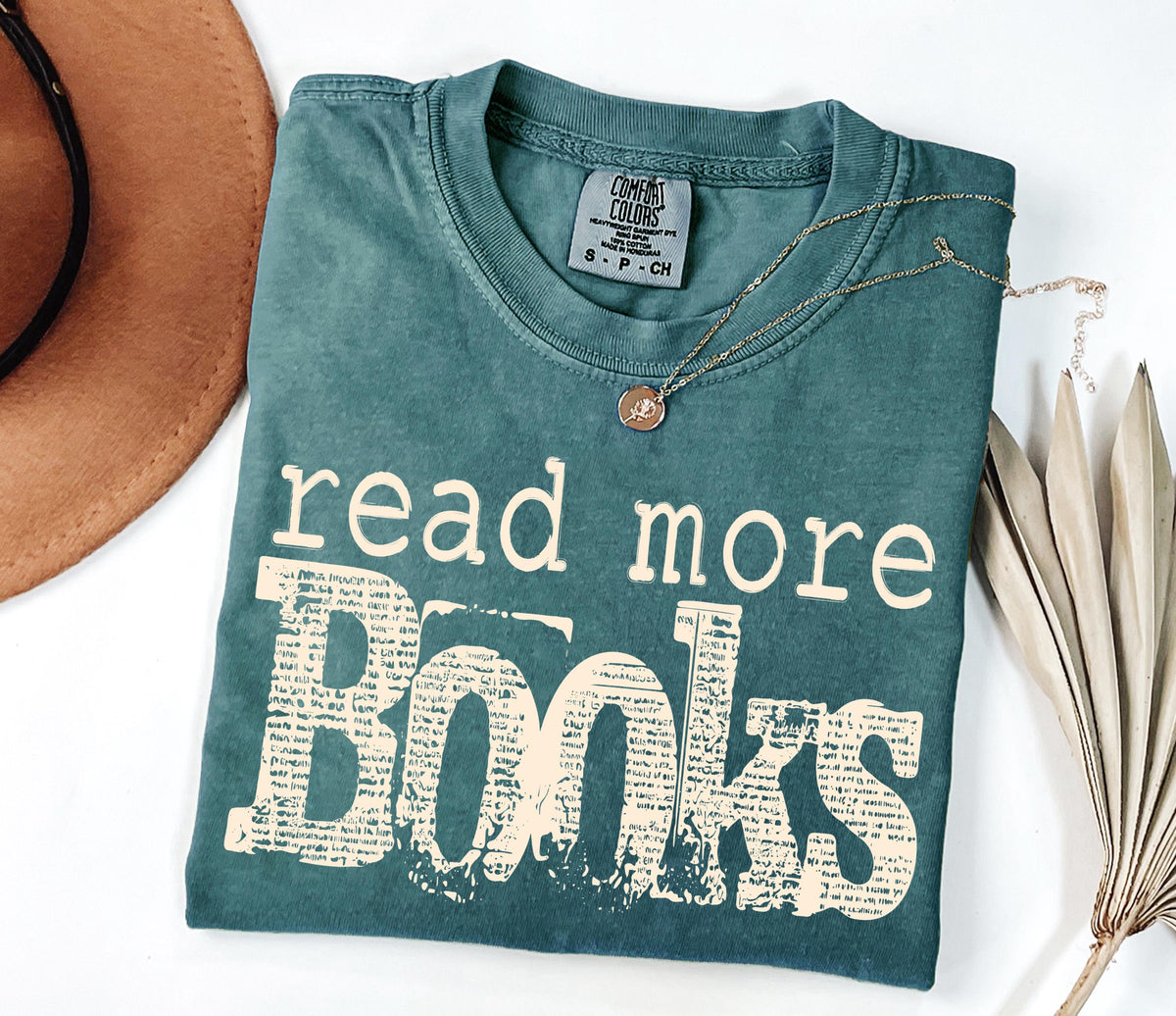 Read More Books Comfort Colors® T-Shirt, Bookworm Shirts, Librarian Teacher Tee, Bookish Gift Tee