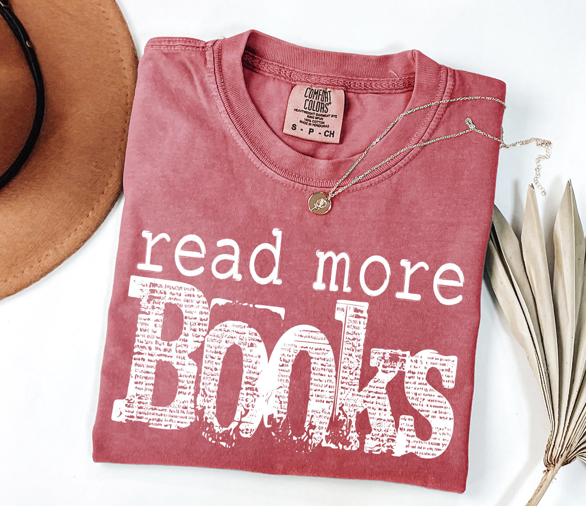 Read More Books Comfort Colors® T-Shirt, Bookworm Shirts, Librarian Teacher Tee, Bookish Gift Tee
