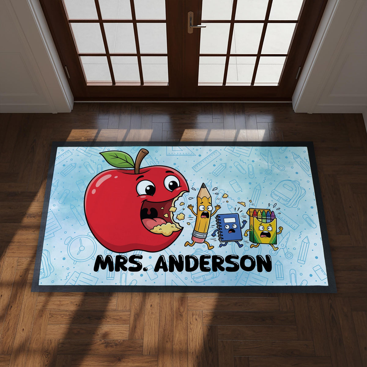 Personalized Funny Teacher Doormat, Classroom Welcome Mat, Elementary School Decor