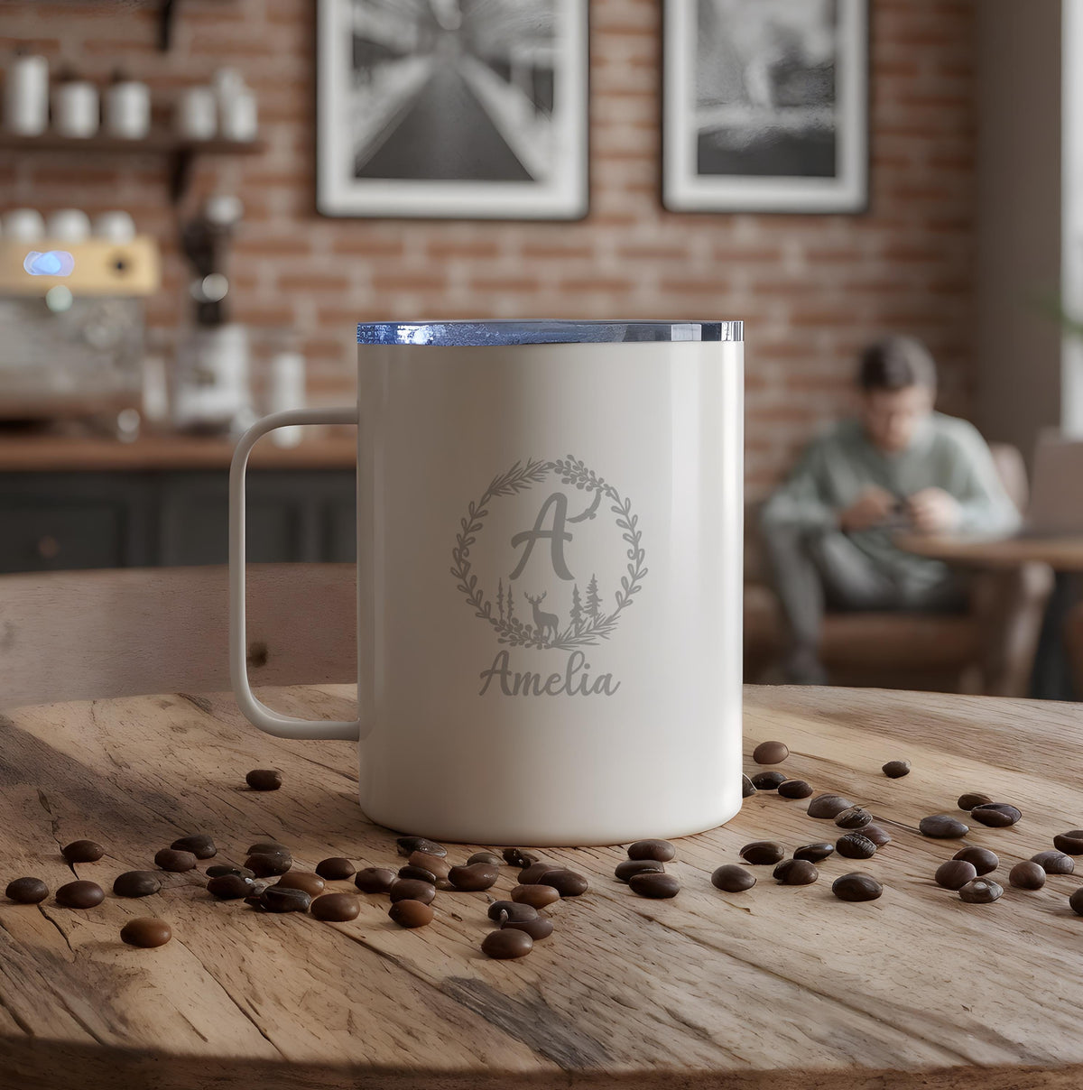Personalized Couples Camping Mug, Custom Adventure Begins Coffee Cup