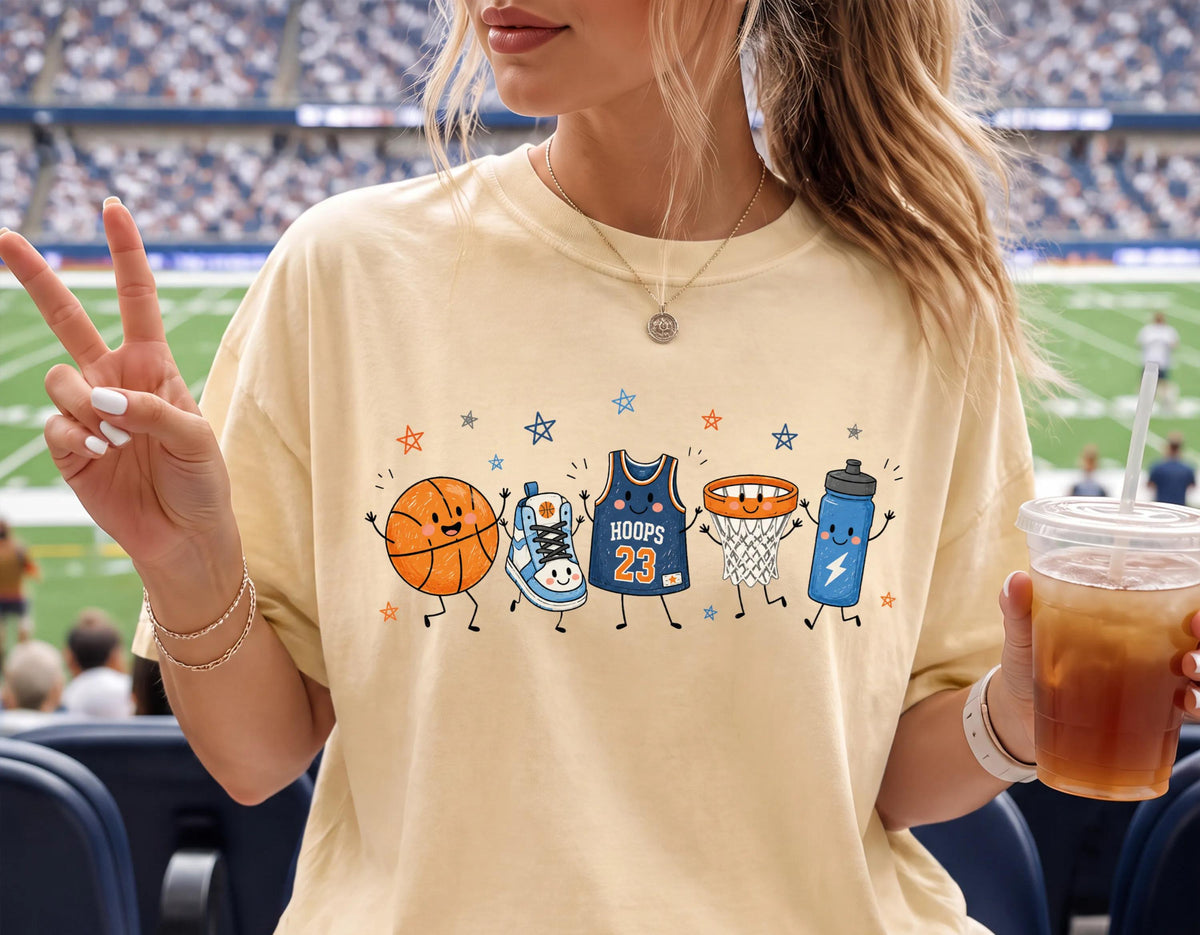 Basketball Doodle Graphic Shirt