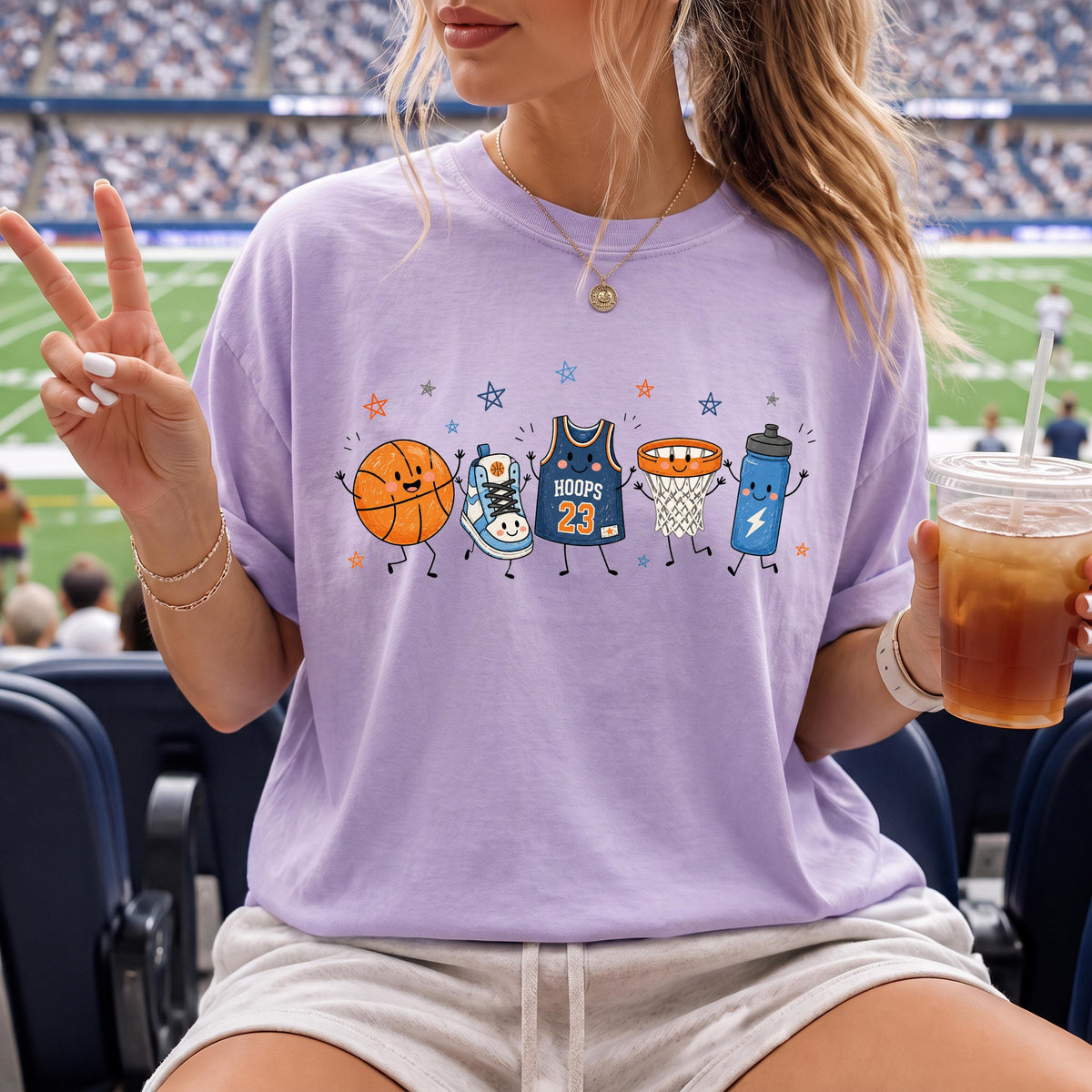 Basketball Doodle Graphic Shirt