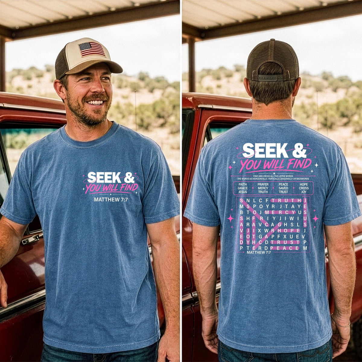 Seek and You Will Find Comfort Colors® Shirt, Bible Verse Tee, Religious Gift Tees