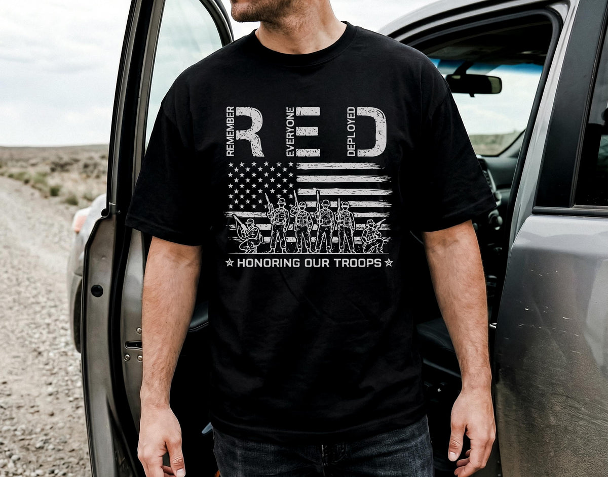 Remember Everyone Deployed Flag Graphic Shirt
