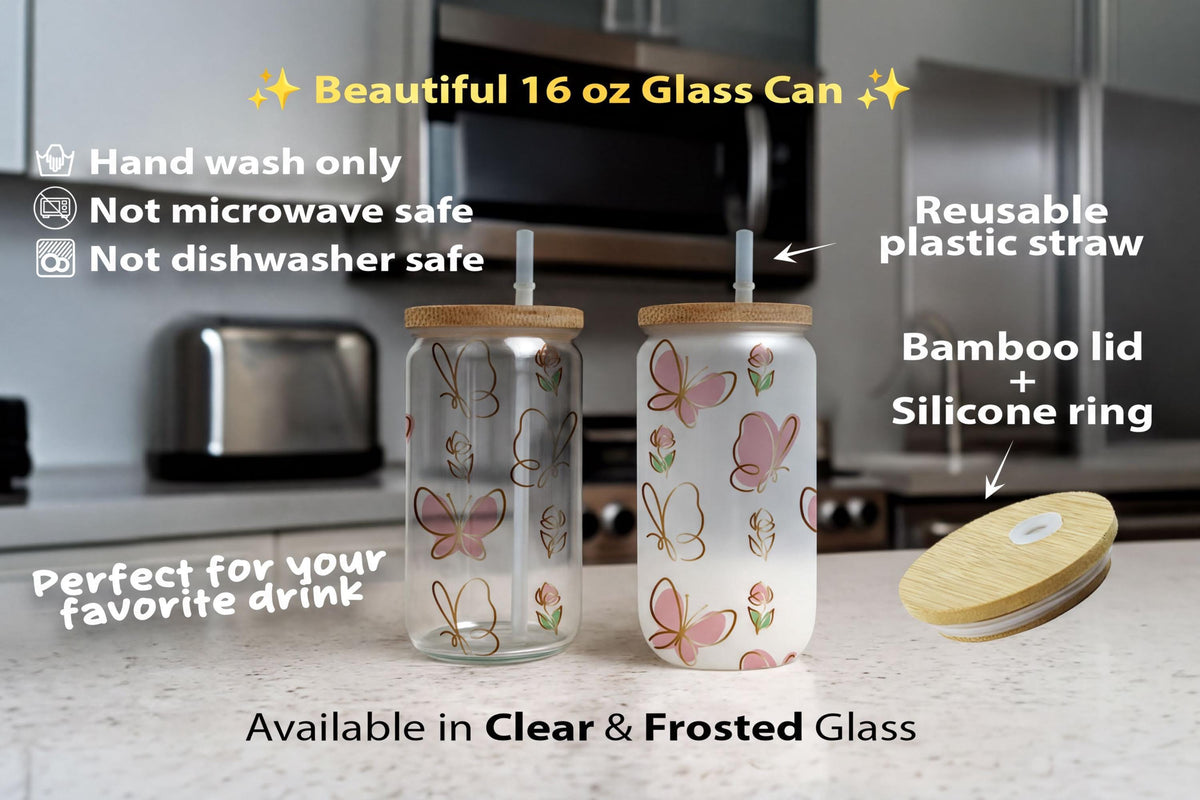 Personalized Teacher Name Can Glass Tumbler, Back to School Teacher Gift