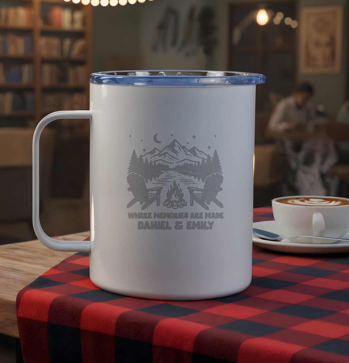 Personalized Camping Mug, Hiking Gifts, Outdoor Adventure Coffee Cup, RV Camper Accessory
