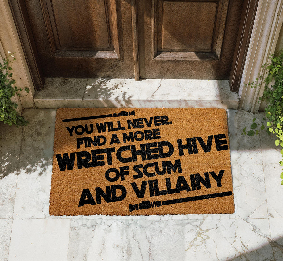 Funny Sci Fi Quote Doormat, Sarcastic Welcome Mat, Coir Entry Rug, Geek Home Decor