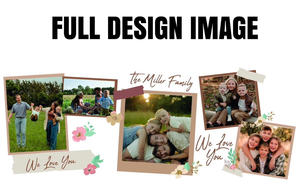 Personalized Family Photo Collage Ceramic Mug, Custom Last Name Coffee Cup
