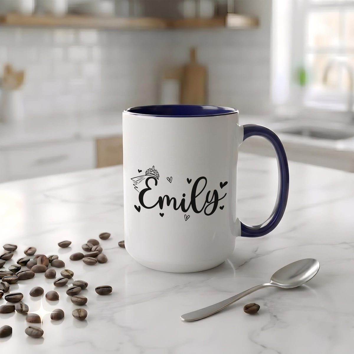 Custom Name Bride Middle Finger Coffee Mug, Bridal Shower Bachelorette Party Drinkware