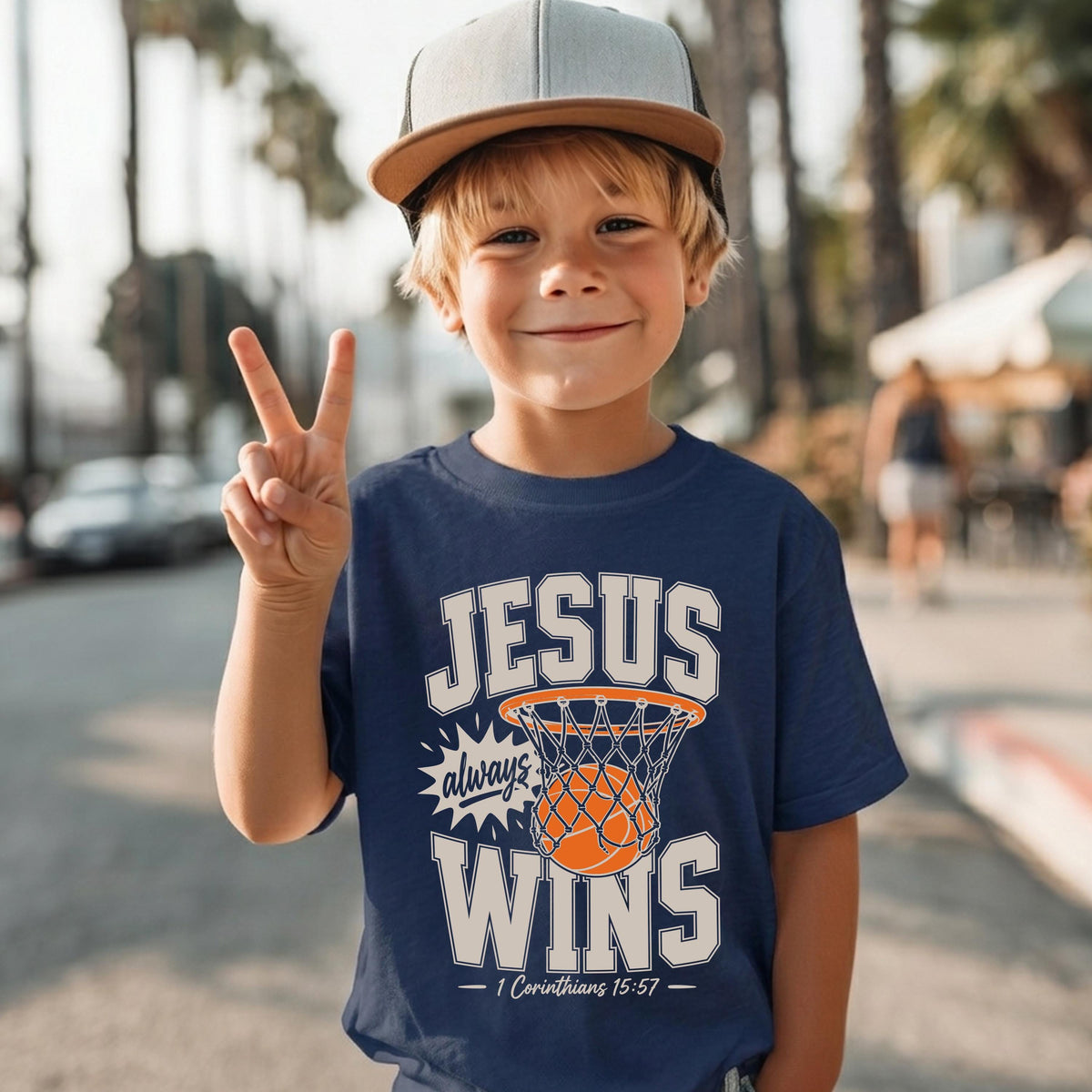 Jesus Playing Basketball Graphic Shirt