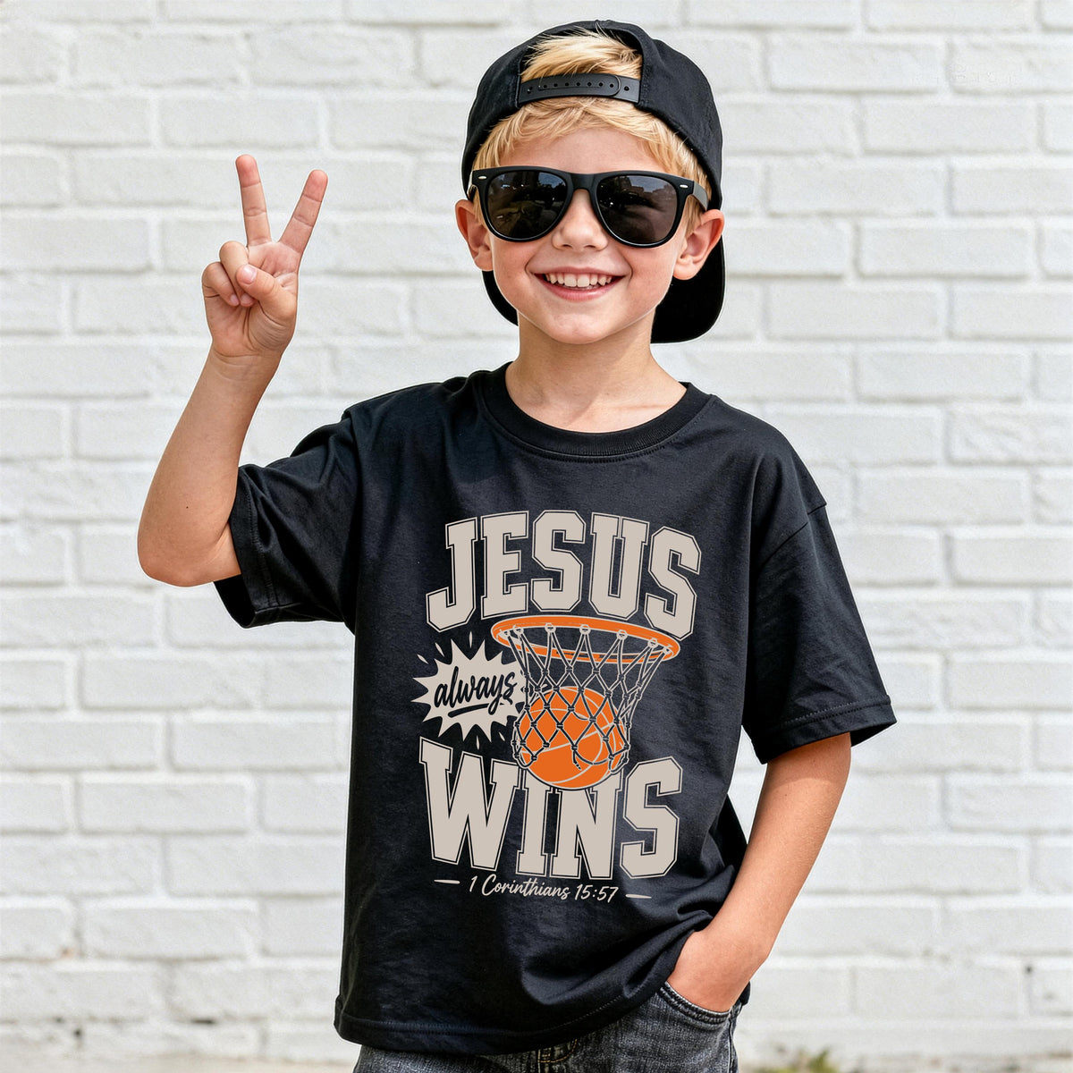 Jesus Playing Basketball Graphic Shirt