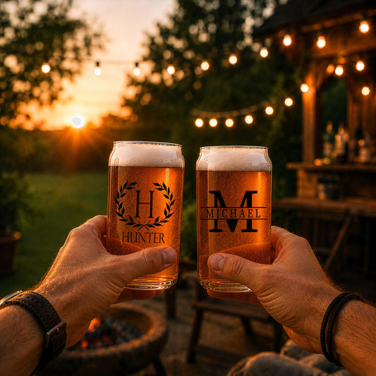 Personalized Home Brew Beer Can Glass, Gift for Beer Lovers