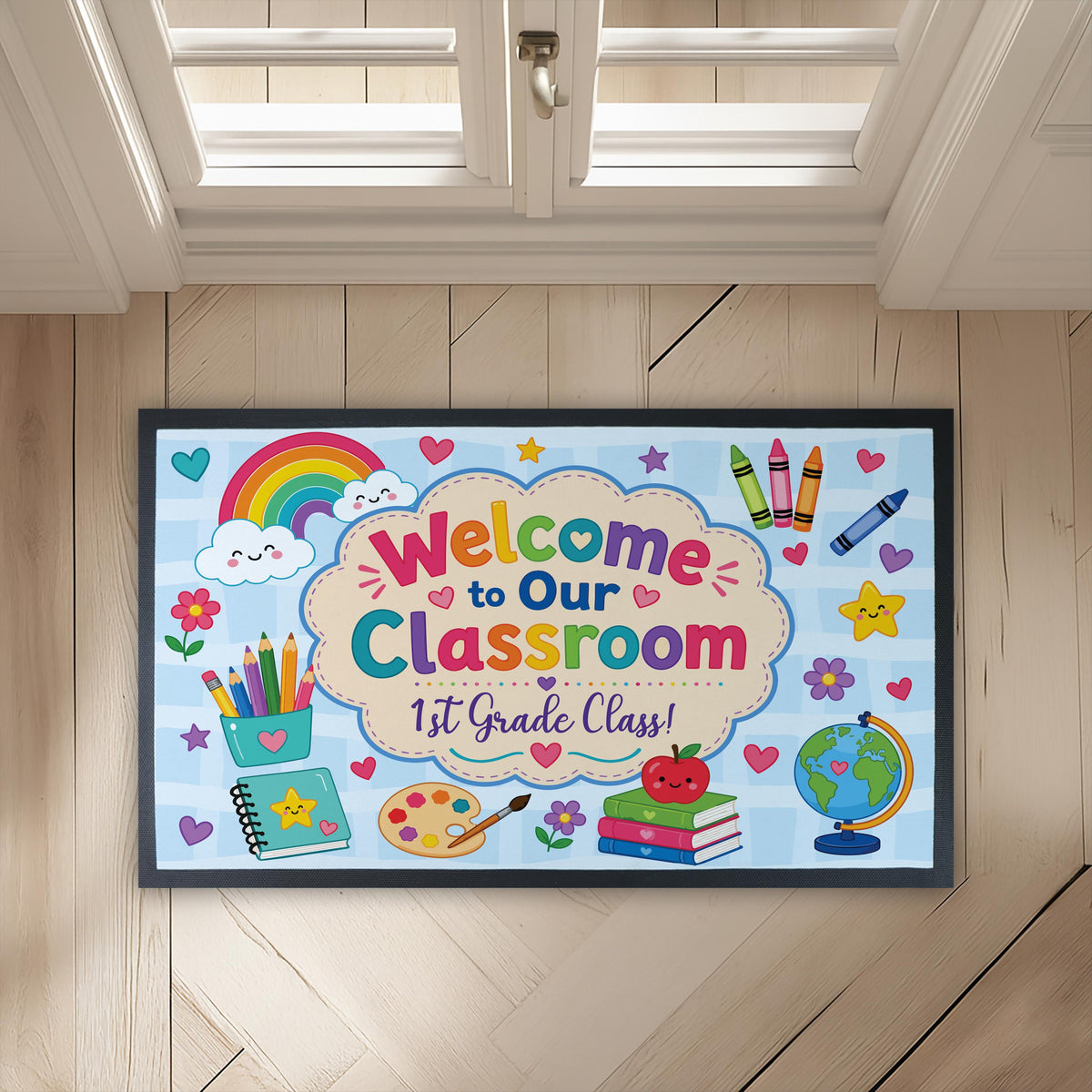Welcome to Our Classroom Doormat, Custom Teacher Welcome Mat