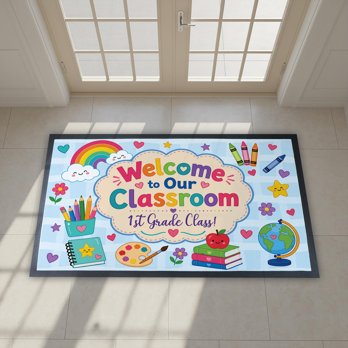 Welcome to Our Classroom Doormat, Custom Teacher Welcome Mat