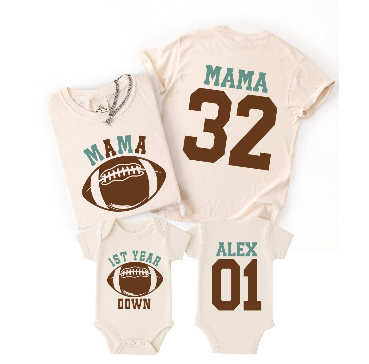 Football 1st Birthday Family T-shirt, First Birthday Football Tee, Custom Football Sweatshirt, Football Name Age Birthday Hoodie