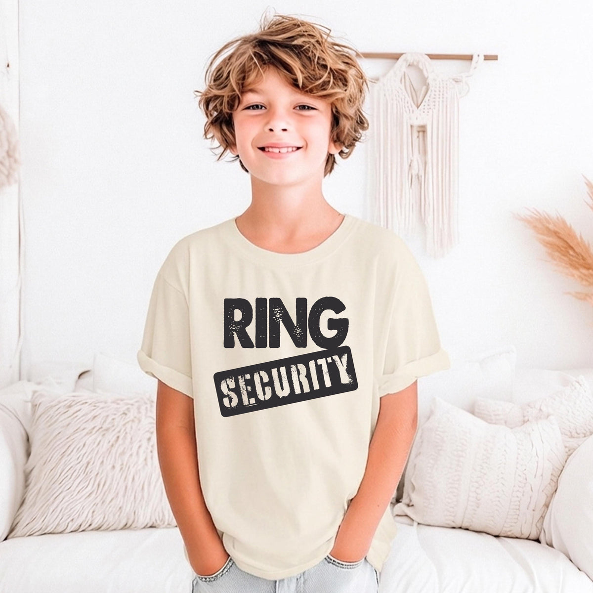 Ring Security Shirt, Bridal Party Kids Matching Shirts, Wedding Proposal Kid Tee