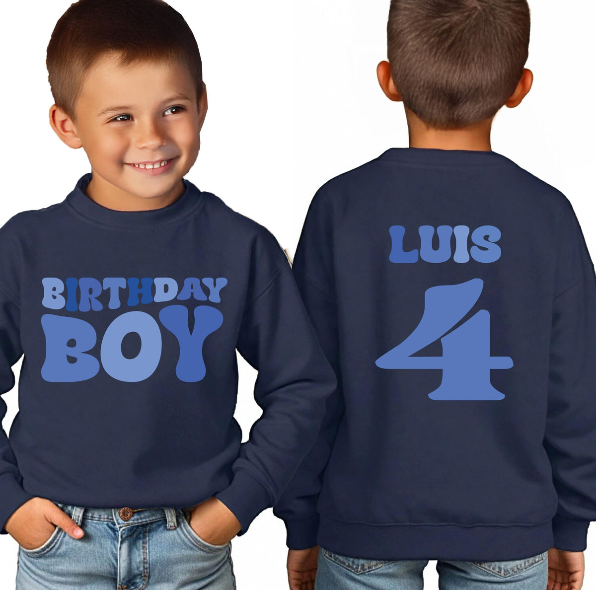 Birthday Boy T-shirt, Personalized Birthday Tee, First Birthday Party Sweatshirt, Birthday Kids Name Crewneck