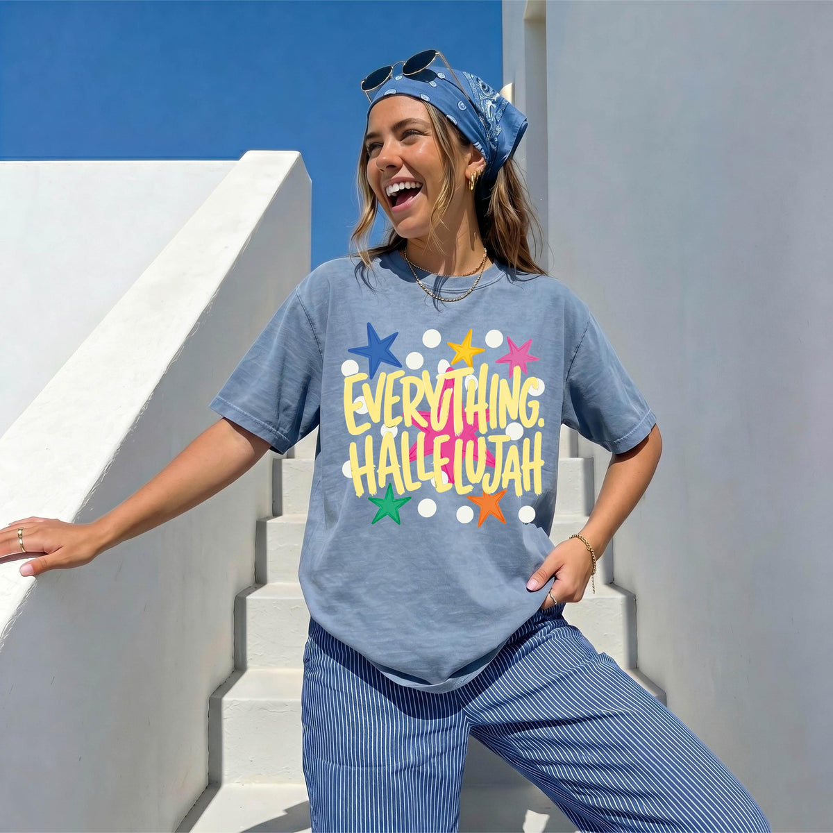 Colorful Christian Comfort Colors® Shirt, Woman Faith Based Tee, Religious Mama Gift