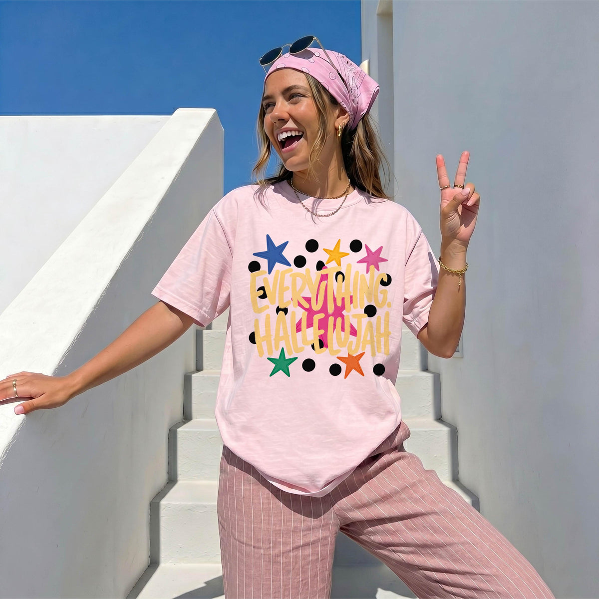 Colorful Christian Comfort Colors® Shirt, Woman Faith Based Tee, Religious Mama Gift