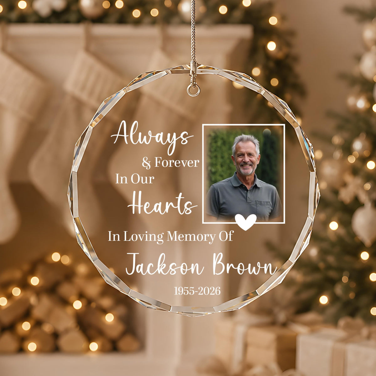 Custom Photo Memorial Ornament, In Loving Memory Keepsake, Personalized Remembrance Gift