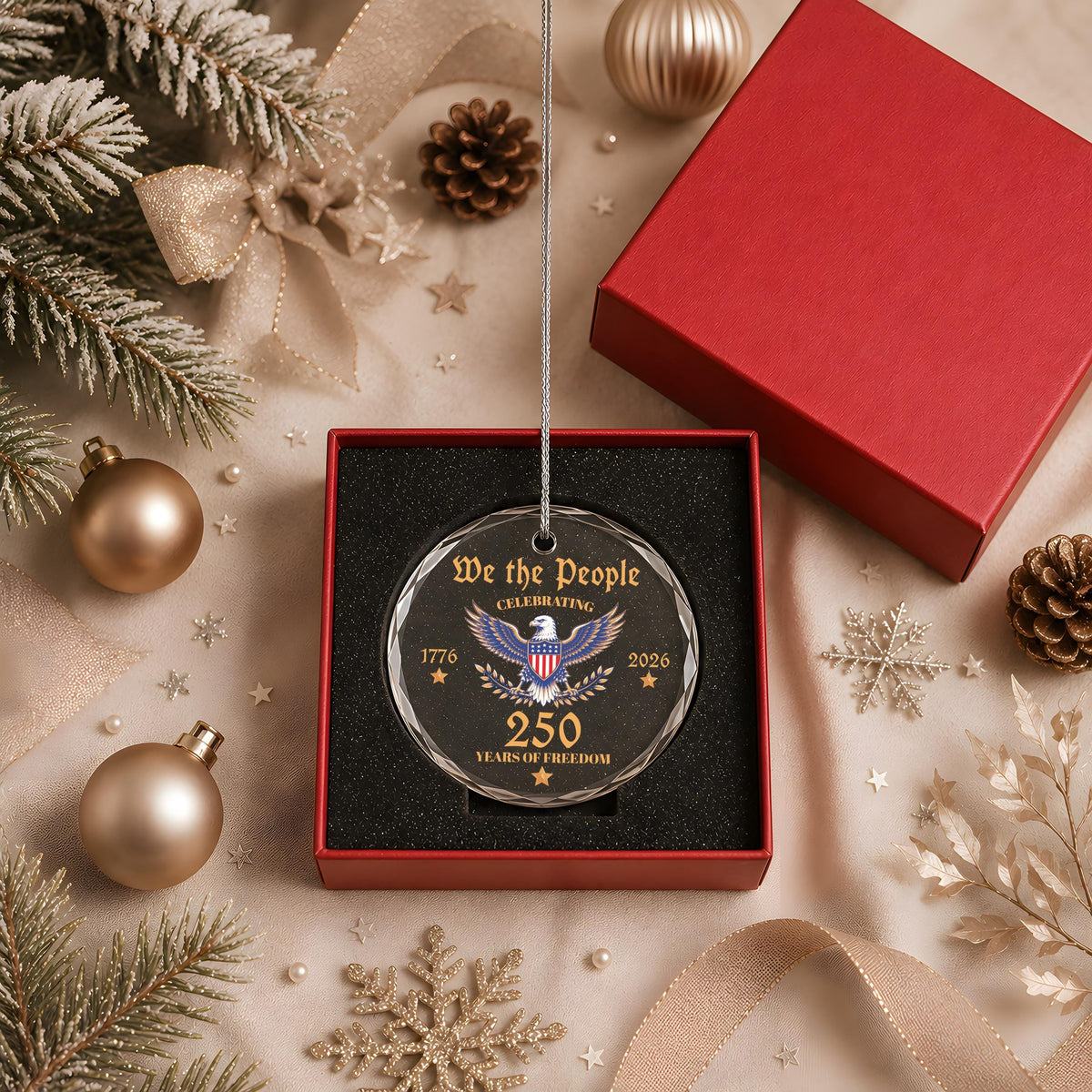 We The People USA 1776-2026 Ornament, US Semiquincentennial Ornament