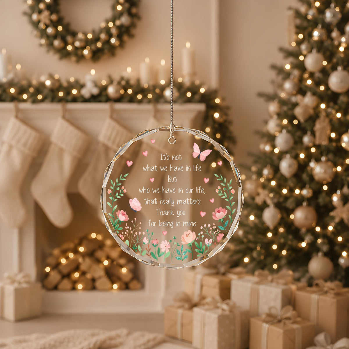 Wildflower Friendship Ornament, Best Friend Ornament, Thank You For Being In Mine Keepsake