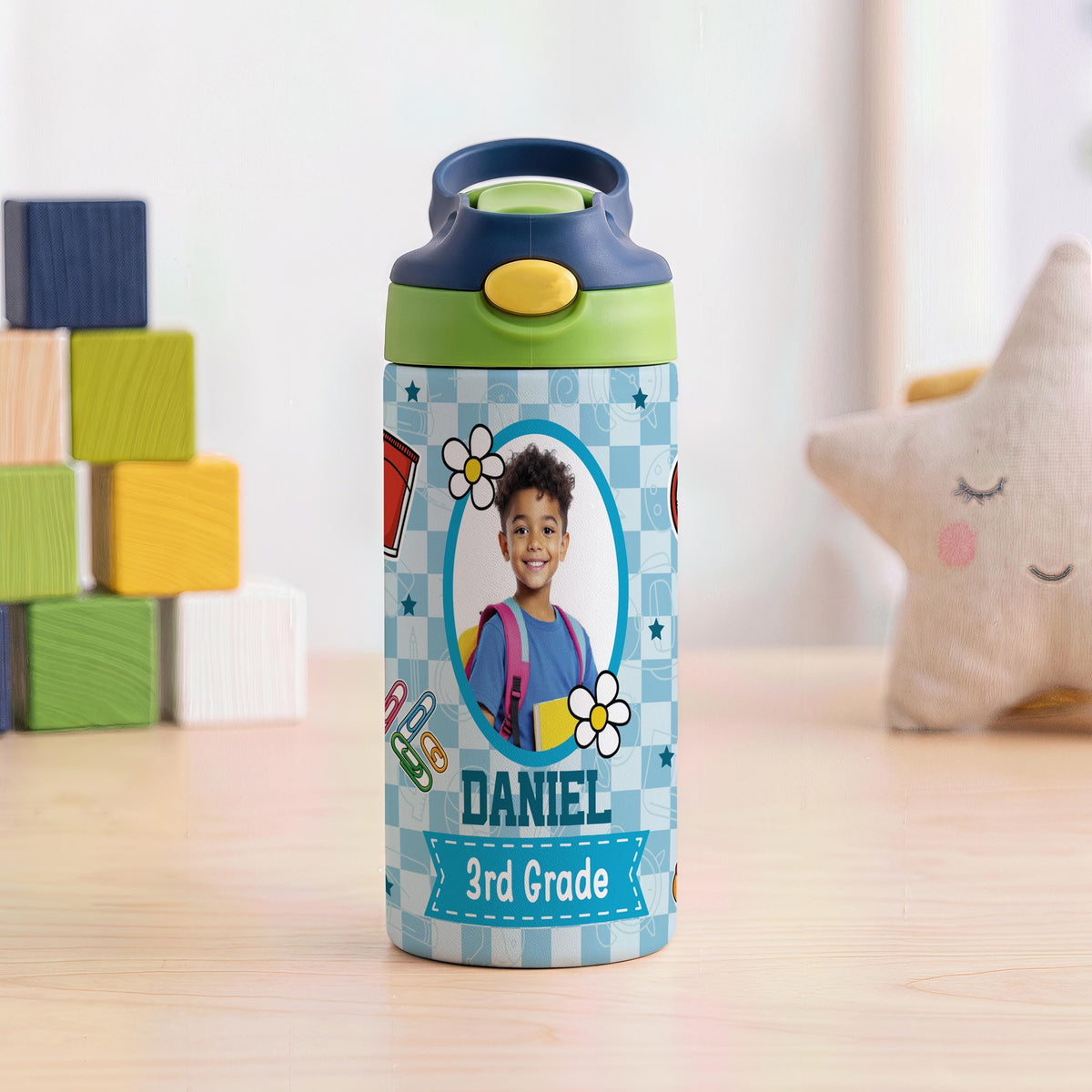 Personalized Kids Stainless Steel Tumbler, Custom Name Insulated Drinkware, Back to School Gift