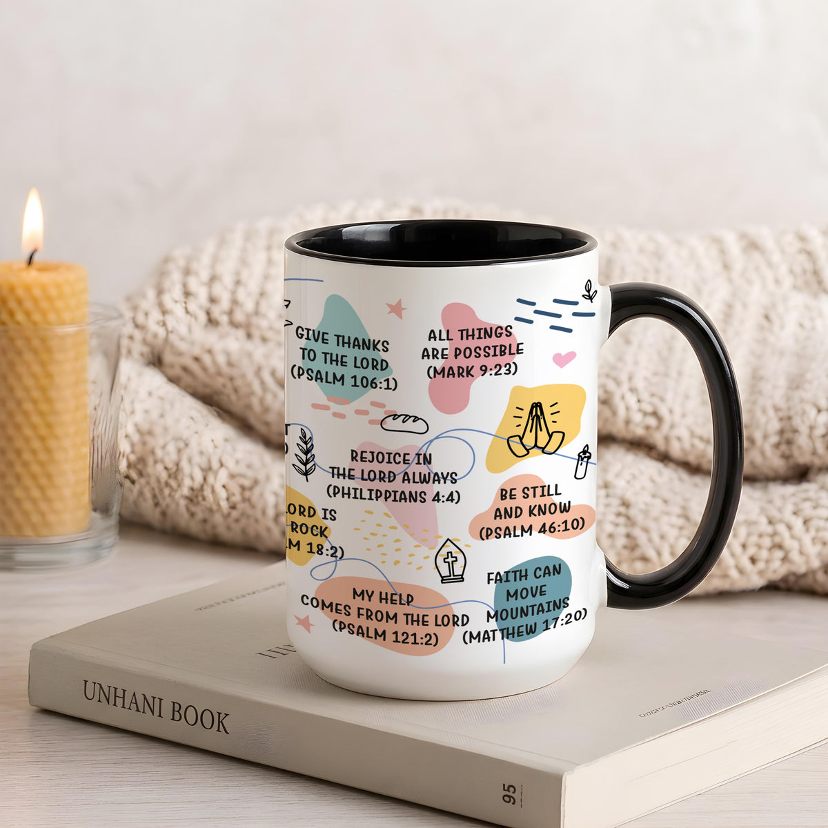 Christian Affirmation Mug, Daily Bible Verse Coffee Cup, Encouraging Scripture Mug