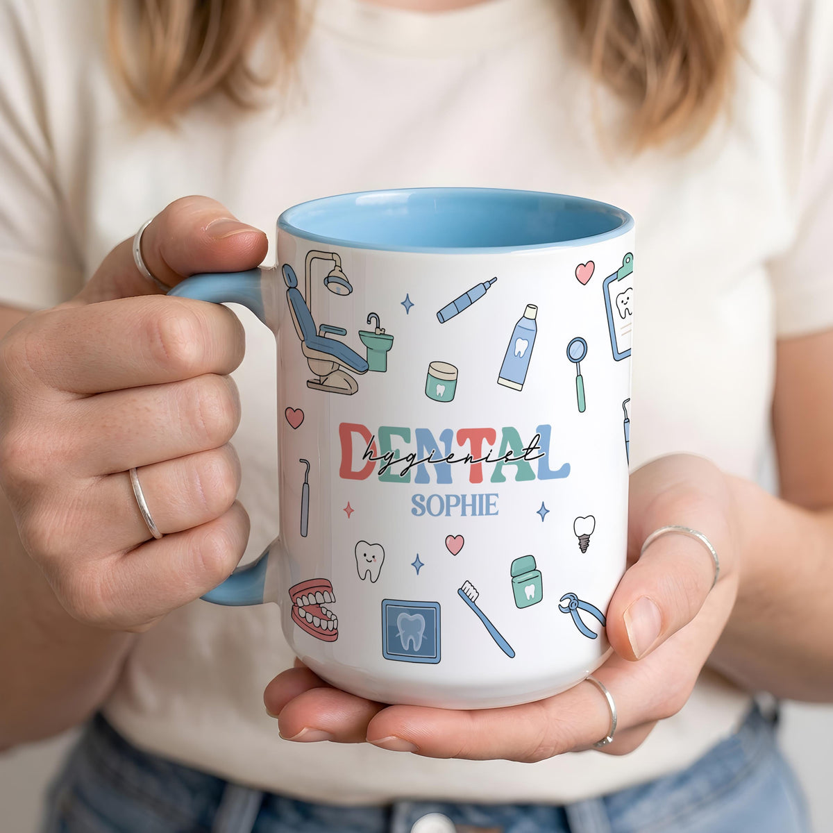 Custom Dental Hygienist Mug, Personalized Dentist Gift, RDH Graduation Gift