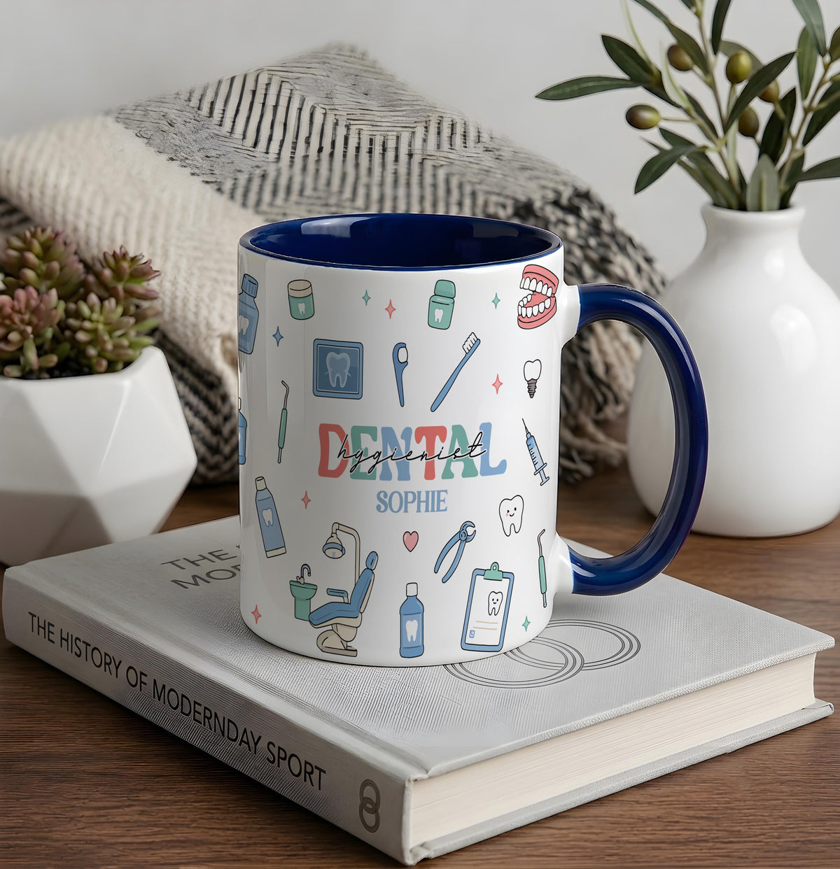 Custom Dental Hygienist Mug, Personalized Dentist Gift, RDH Graduation Gift