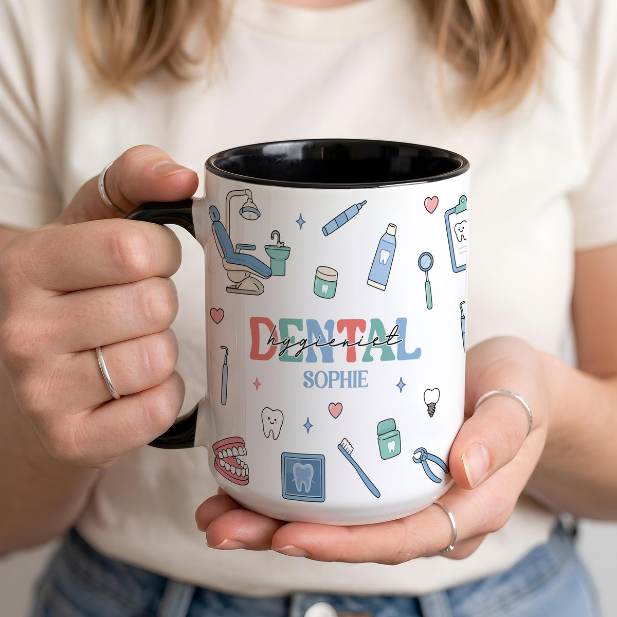 Custom Dental Hygienist Mug, Personalized Dentist Gift, RDH Graduation Gift
