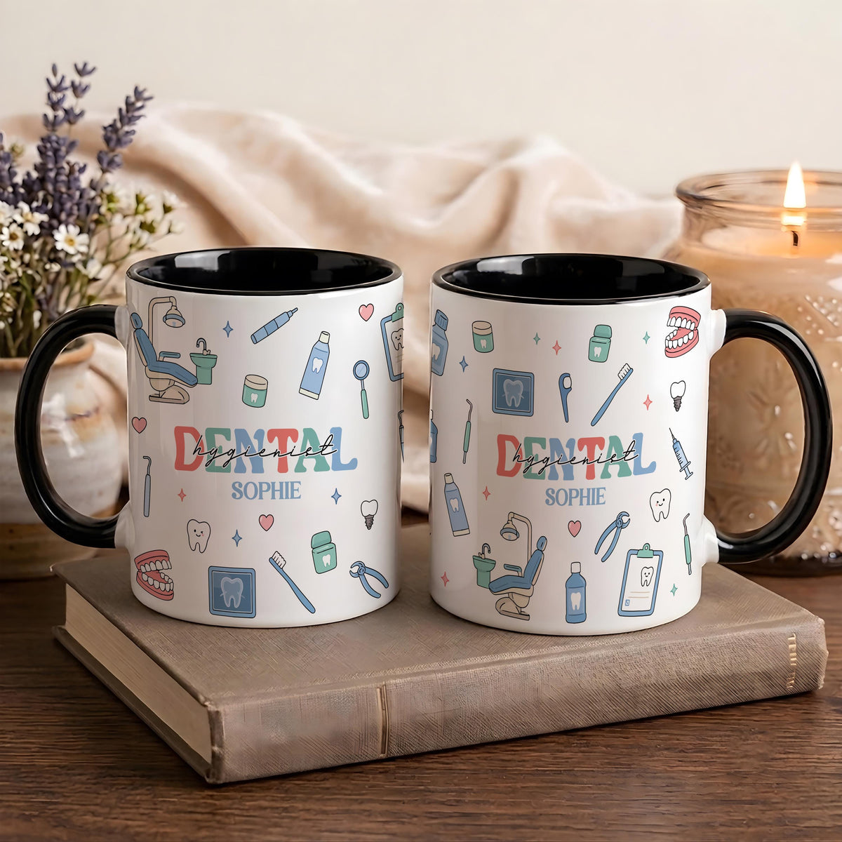 Custom Dental Hygienist Mug, Personalized Dentist Gift, RDH Graduation Gift