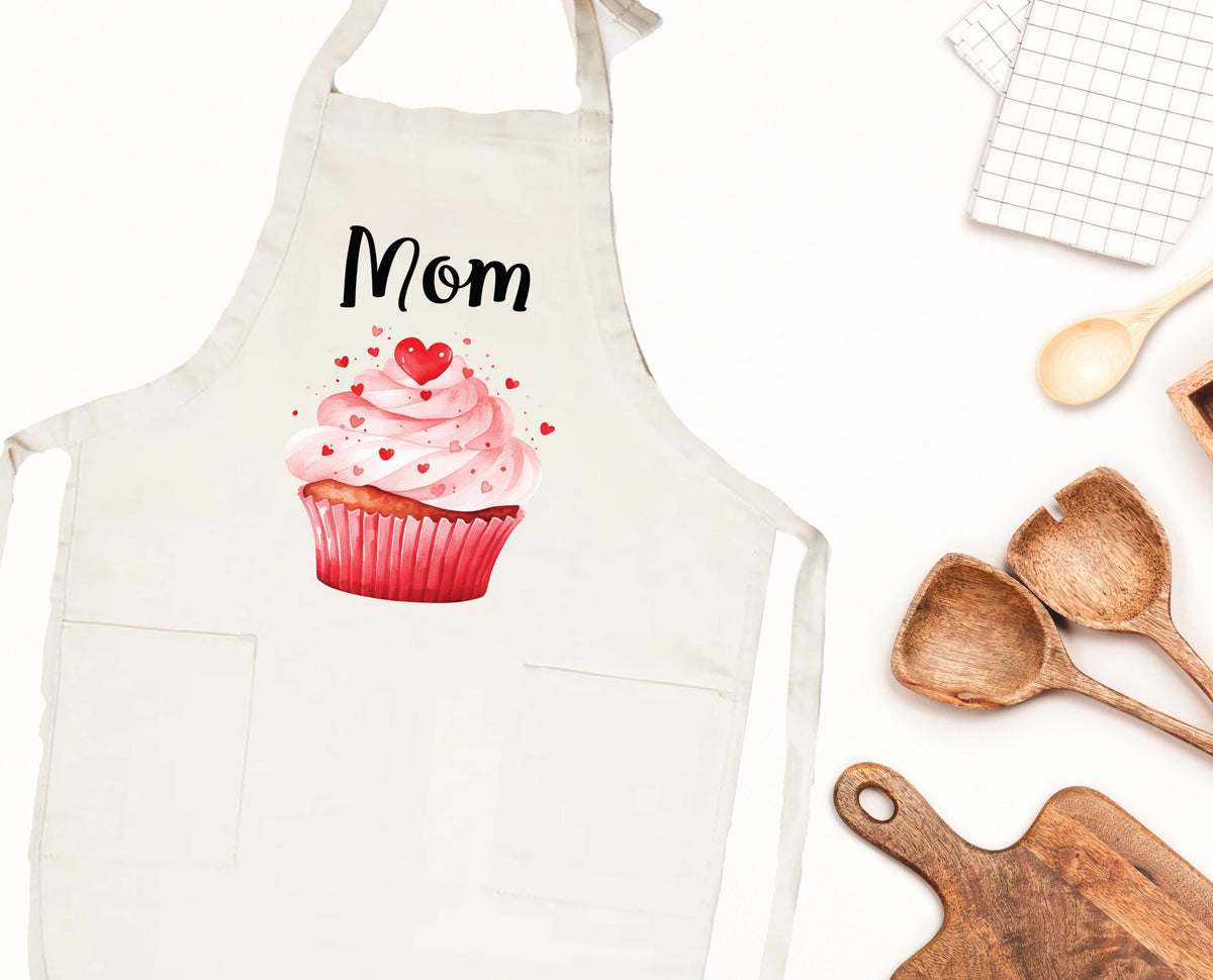 Custom Grandma and Grandchild Apron, Mom and Daughter Matching Aprons, Cupcake Apron Set, Custom Family Aprons, Personalized Kids Apron