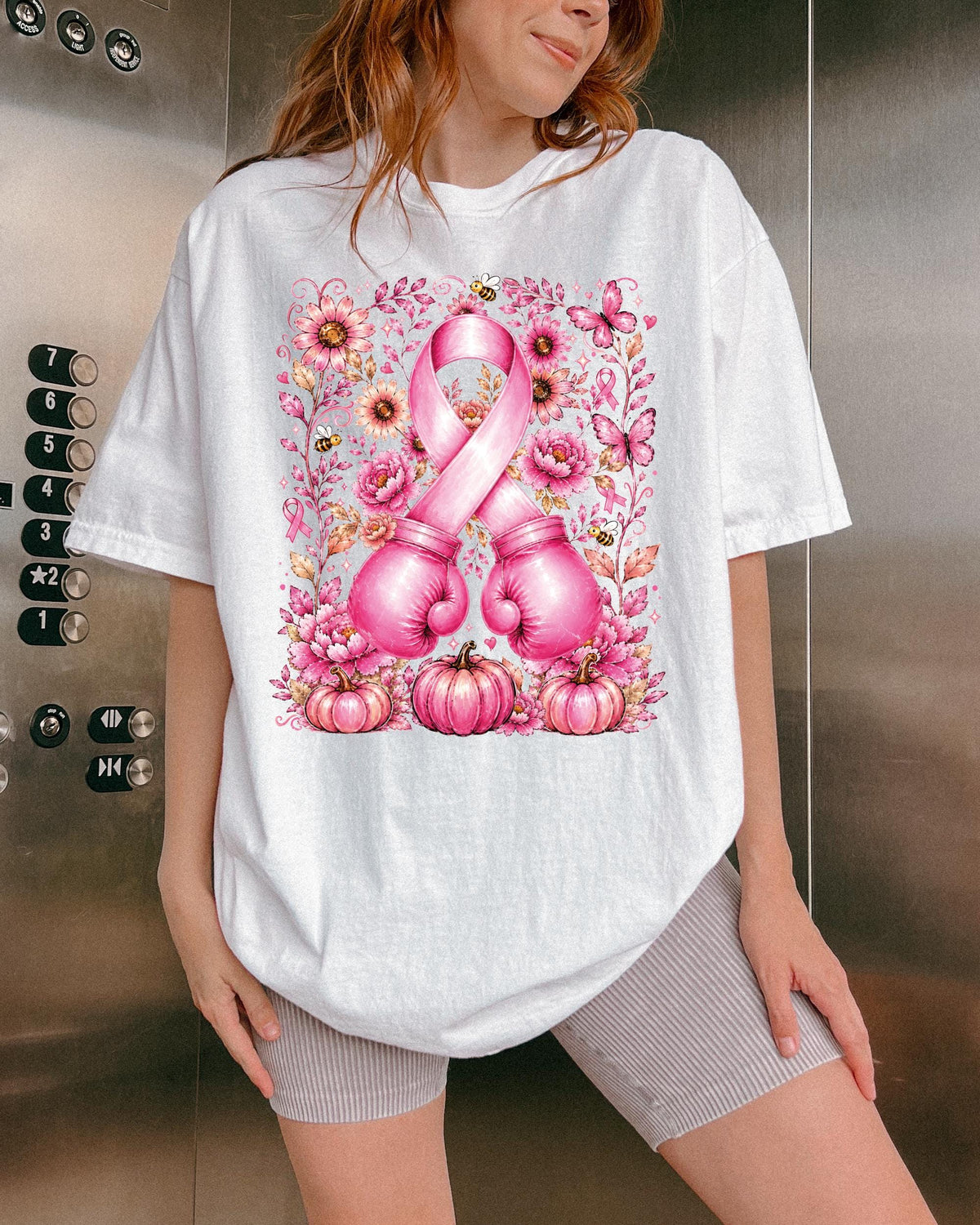 In October We Wear Pink Comfort Colors® Shirt, Breast Cancer Awareness Tee, Pink Ribbon T-shirt