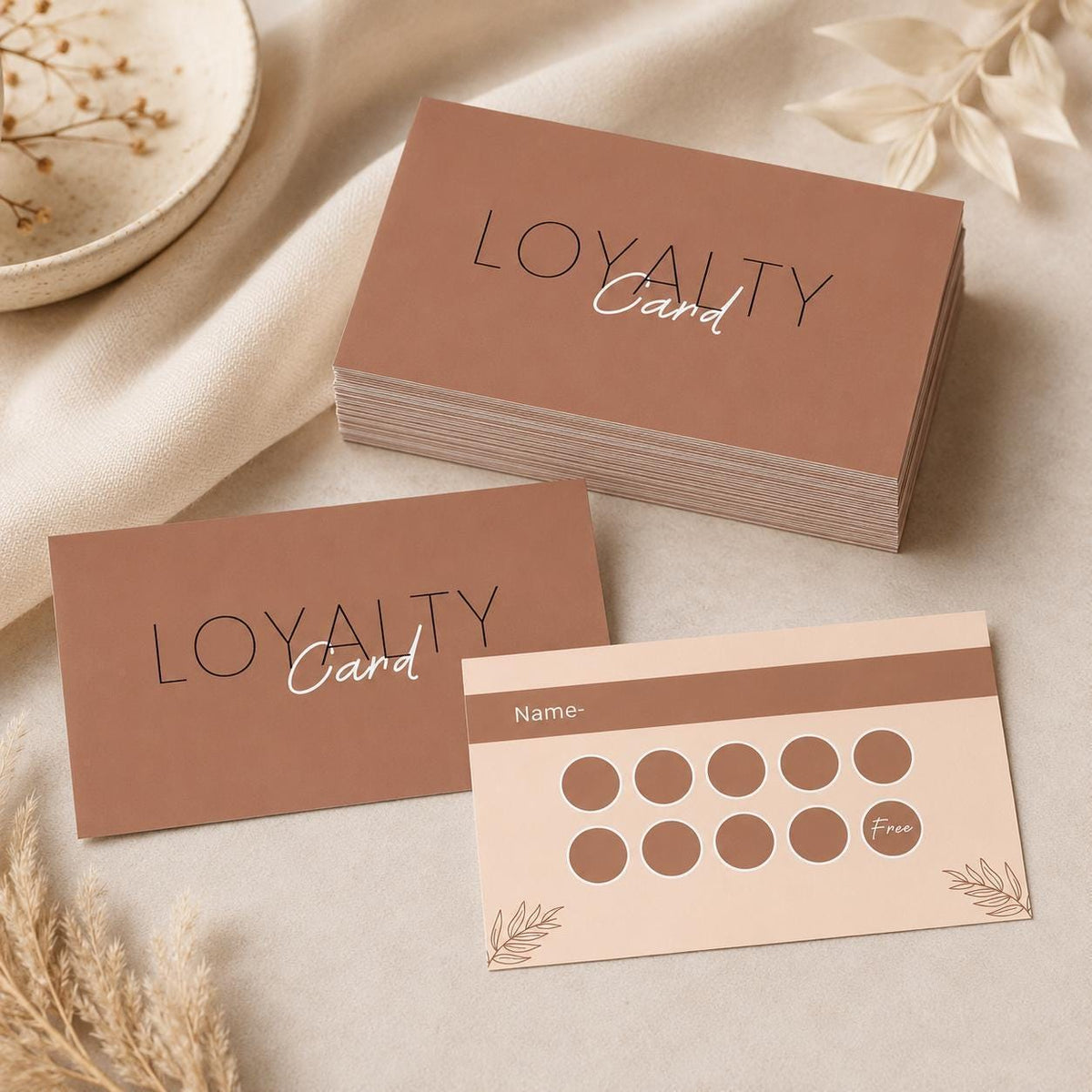 Custom Printed Personalized Loyalty Cards, Beauty Salon Reward System, Small Business Pack