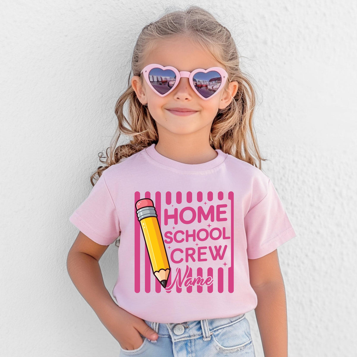 Homeschool Crew T-shirt, Custom Name Homeschool Shirt, Homeschool Mom Kids Matching Tees