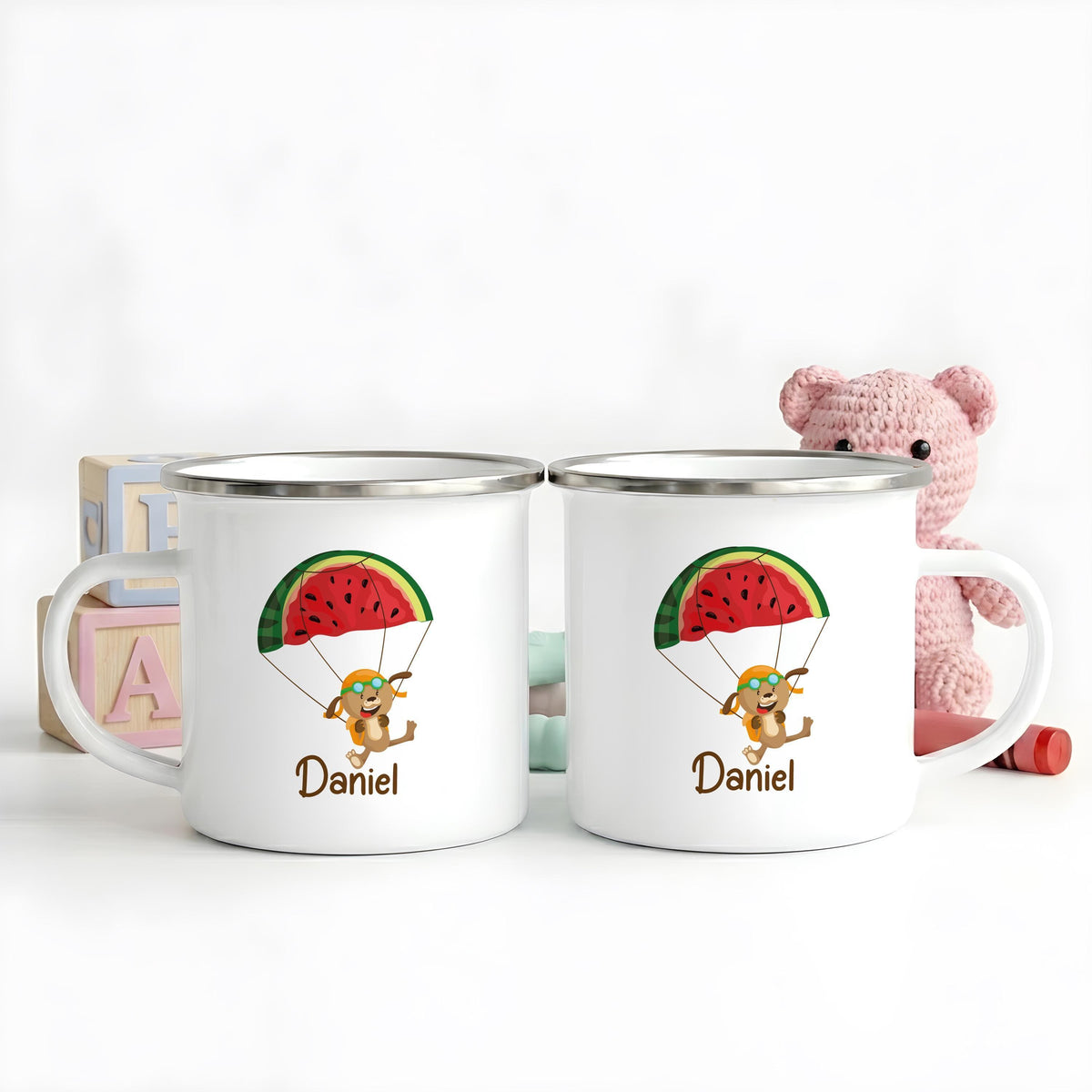 Personalized Kids Enamel Mug, Stainless Steel Camp Cup, Adventure Drinkware