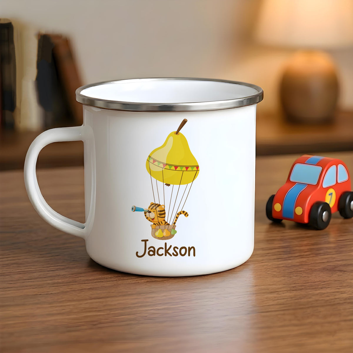Personalized Kids Enamel Mug, Stainless Steel Camp Cup, Adventure Drinkware