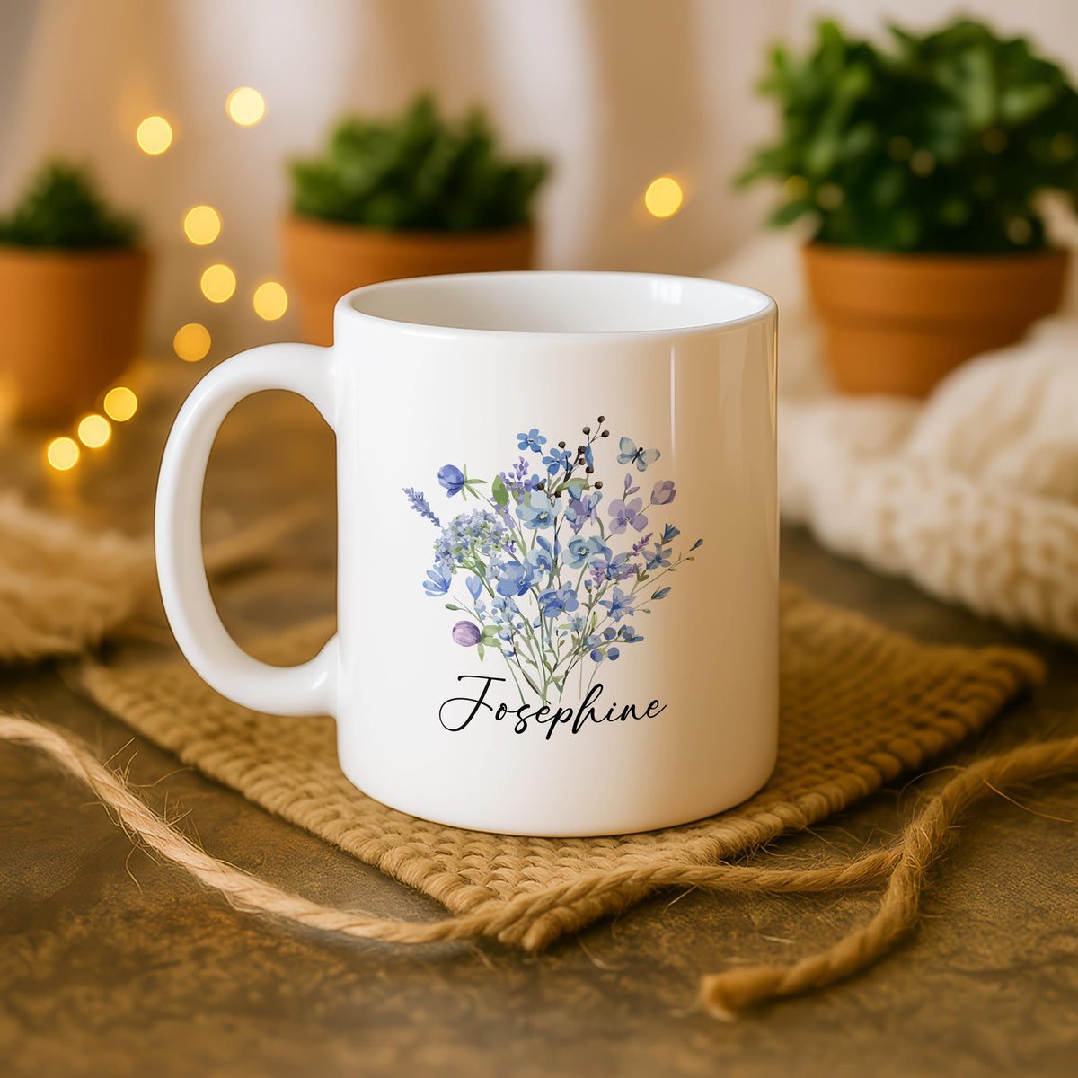 Personalized Floral Ceramic Mug, Custom Birth Year Coffee Cup, Making The World A Better Place Since