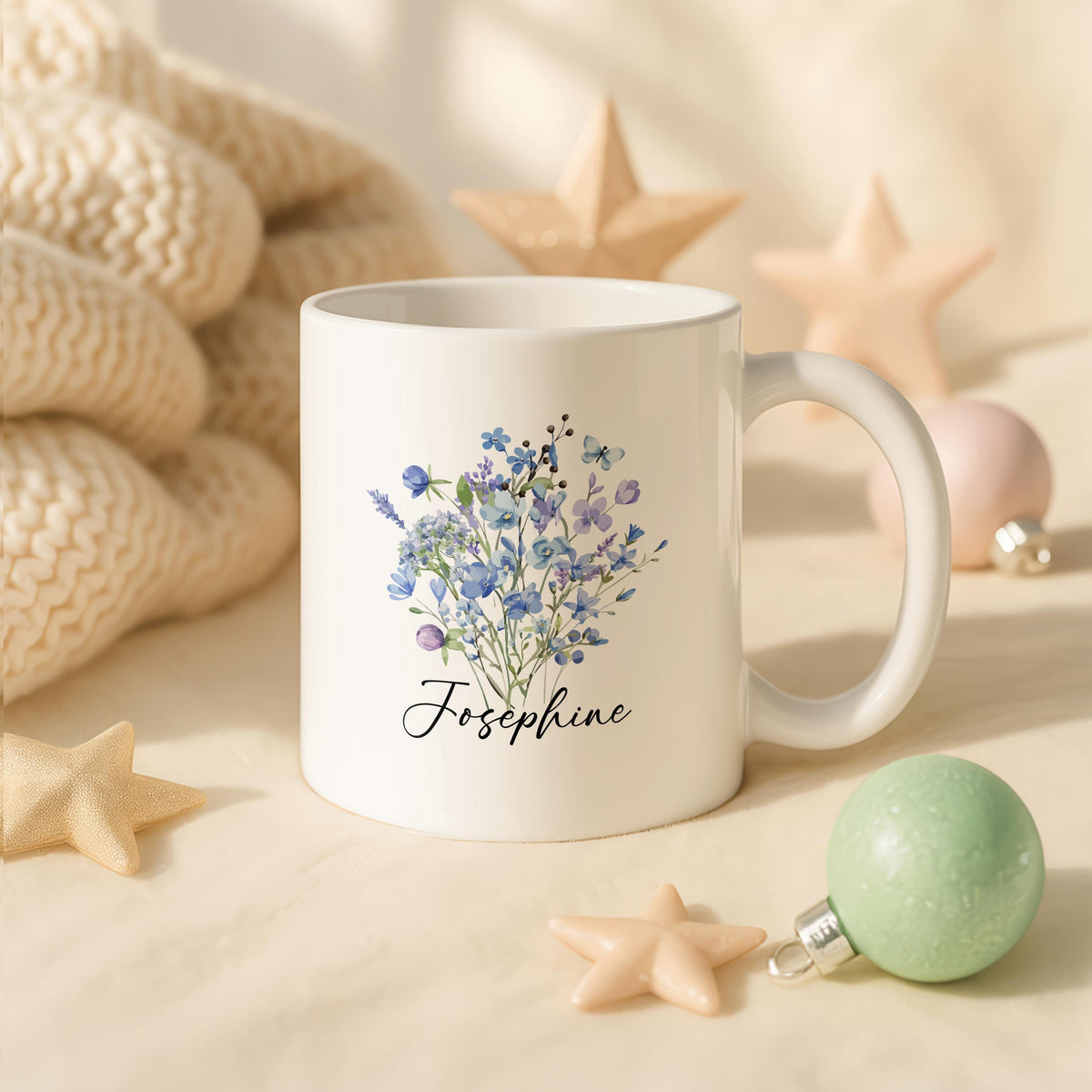 Personalized Floral Ceramic Mug, Custom Birth Year Coffee Cup, Making The World A Better Place Since