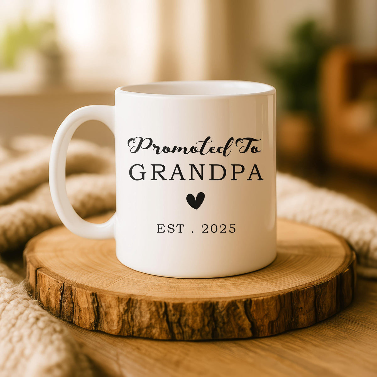 Personalized Promoted to Grandpa Ceramic Mug