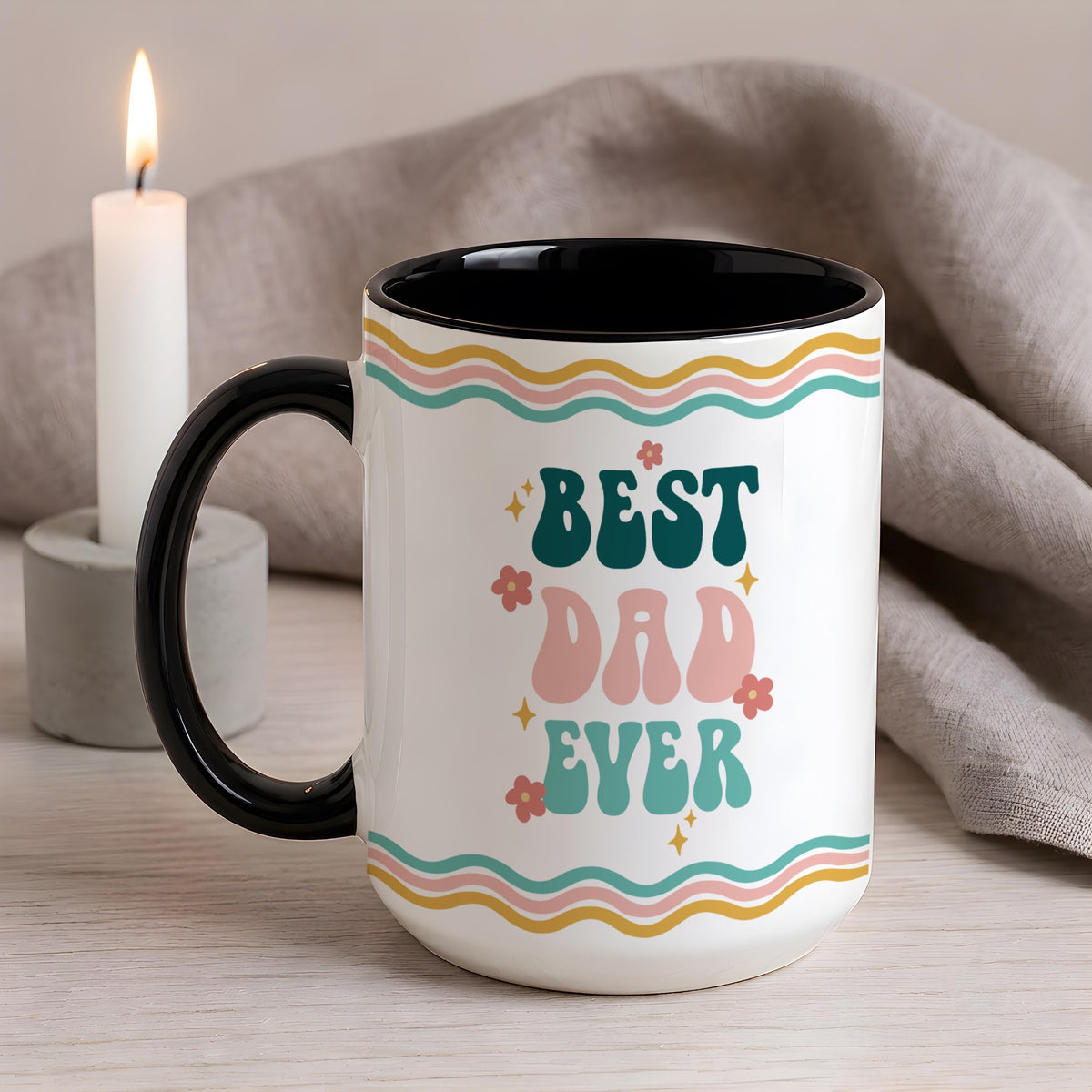 Personalized Photo Mug, Custom " Dad Ever" Ceramic Cup