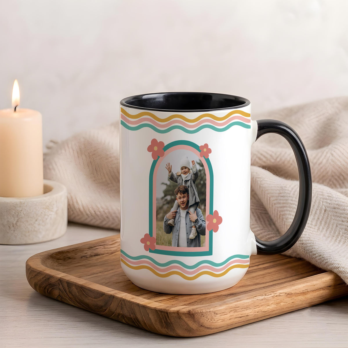 Personalized Photo Mug, Custom " Dad Ever" Ceramic Cup