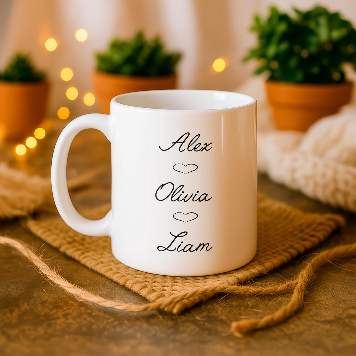 Custom Floral Mommy Mug, Personalized Family Ceramic Cup (11oz/15oz)