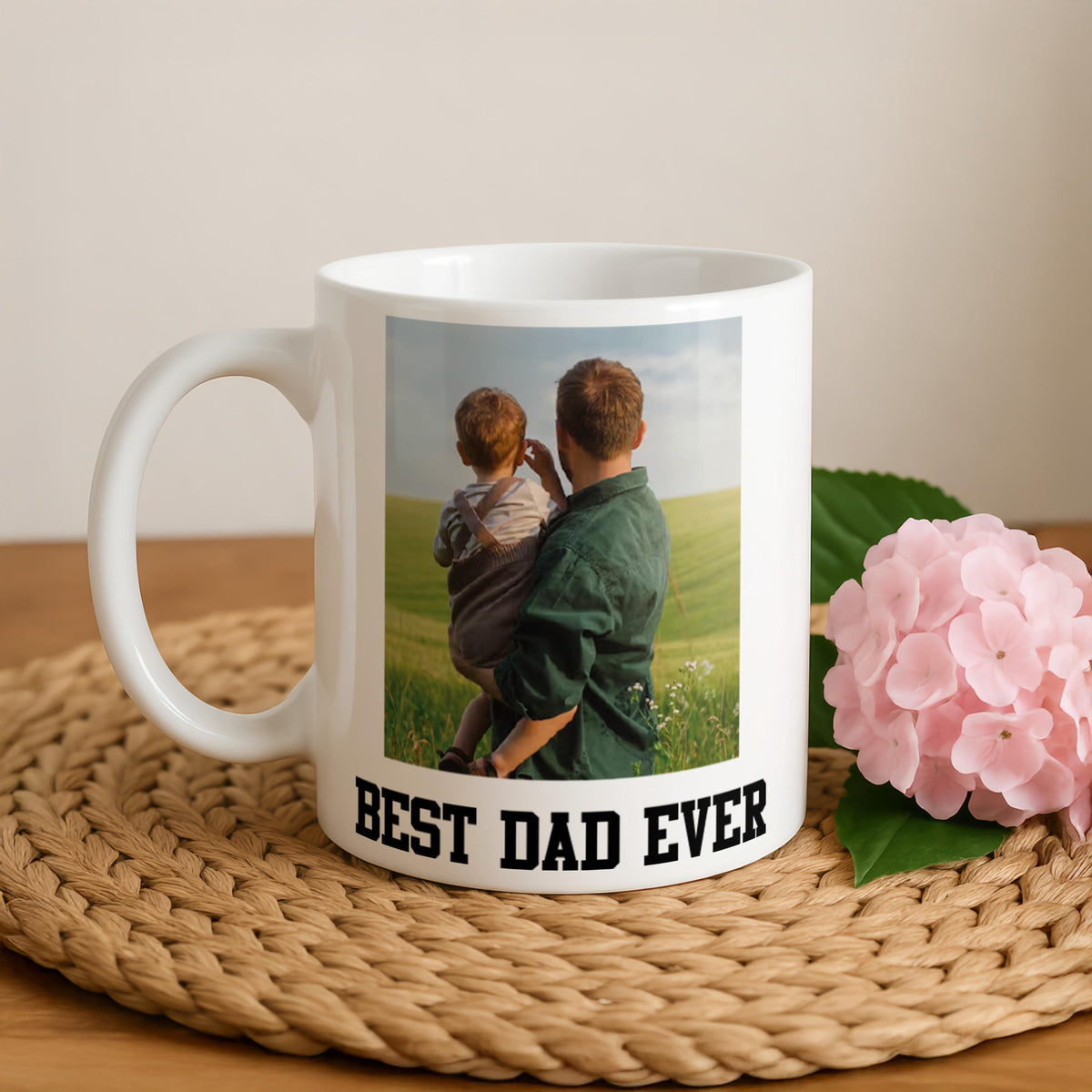 Personalized Photo Mug for Dad, Custom Picture Coffee Cup, Father's Day Memory Gift