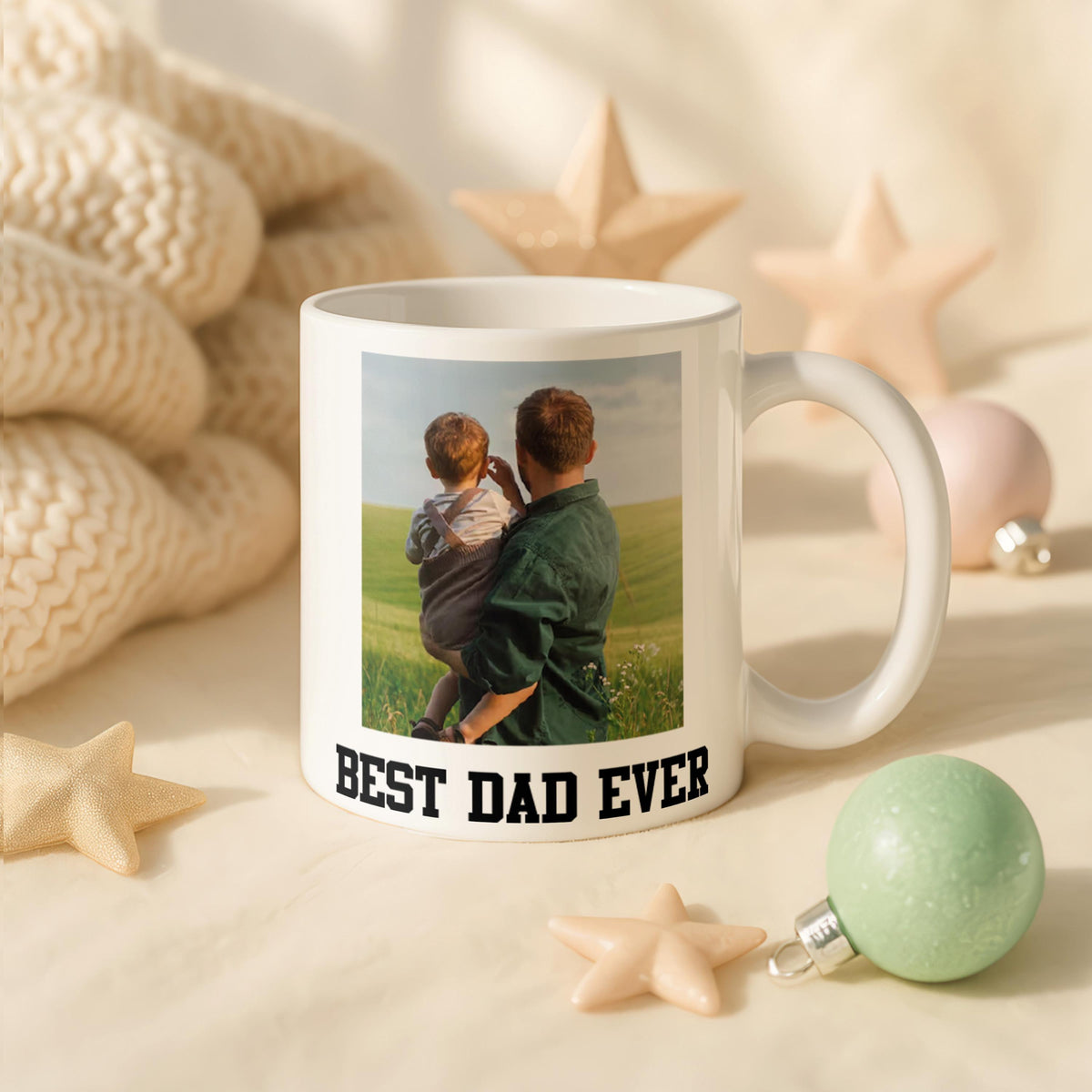 Personalized Photo Mug for Dad, Custom Picture Coffee Cup, Father's Day Memory Gift